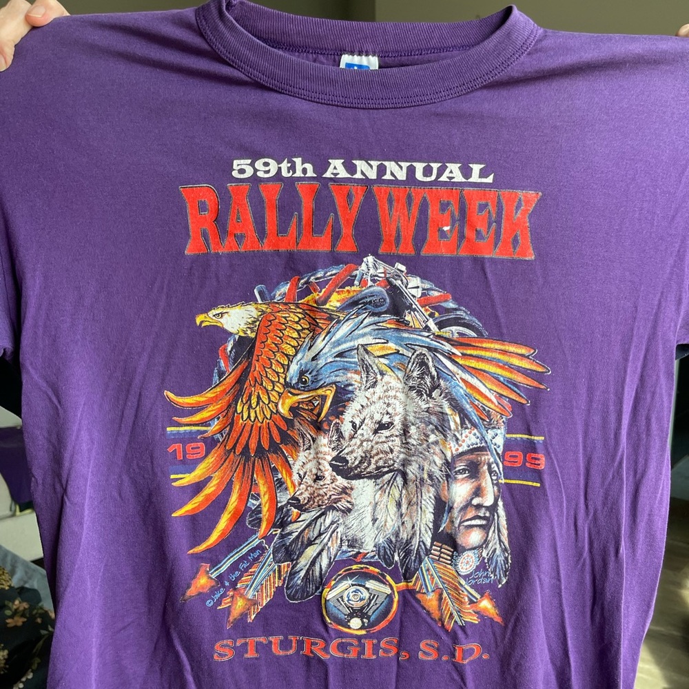 XL purple 1999 Sturgis t-shirt